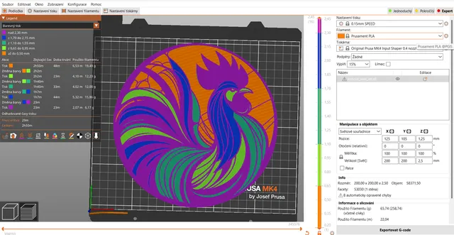 Rooster 8 (two colours / five colours)