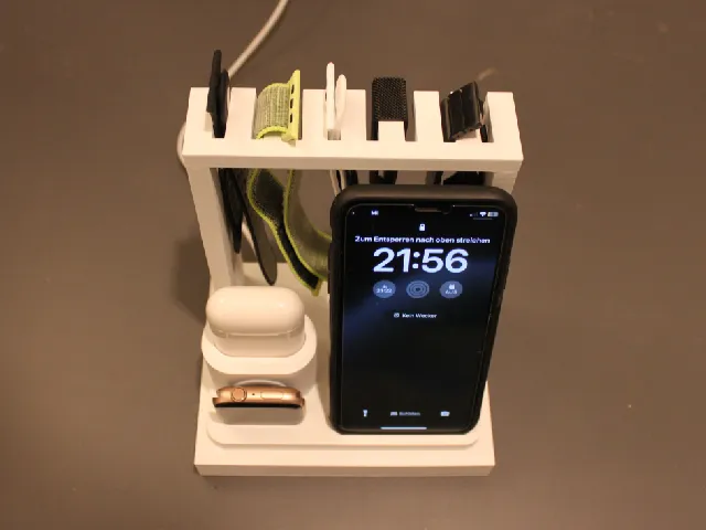 Apple trio stand with Wristband rack
