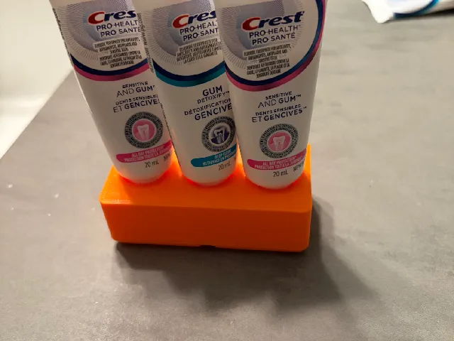Gridfinity 3x mini toothpaste holder