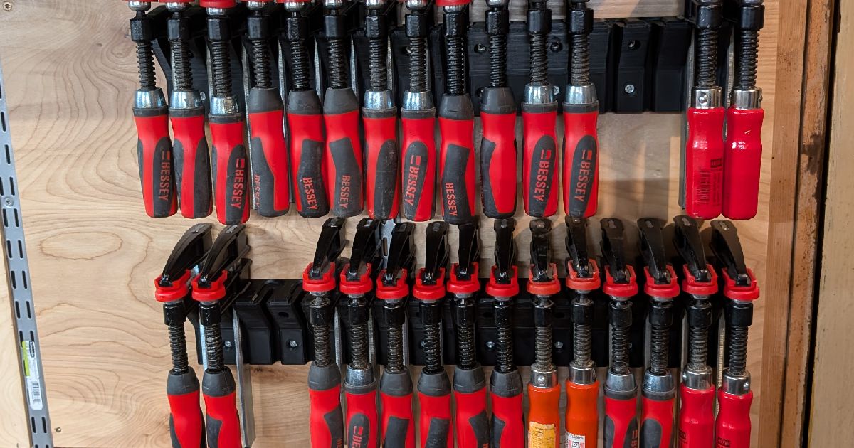 Clamp Rack for Bessey Tradesman series F clamps (TGJxxxx) von 3Daemon