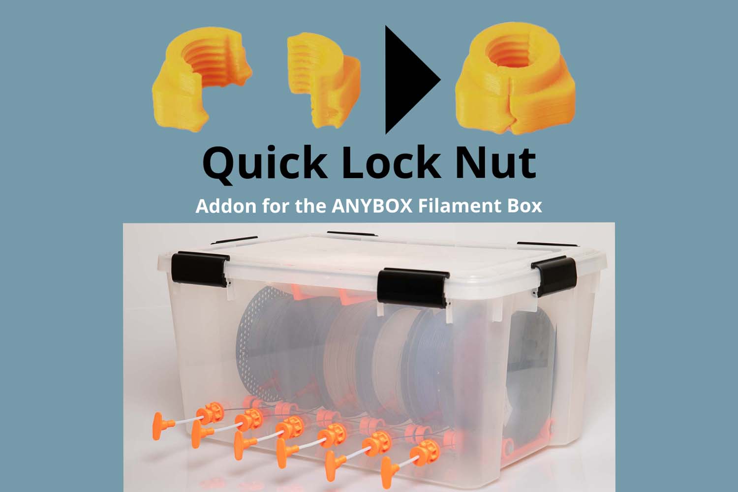 Quick Lock Nut for Filament Box by Ingenieurbüro Dr. Janko GmbH, Download  free STL model