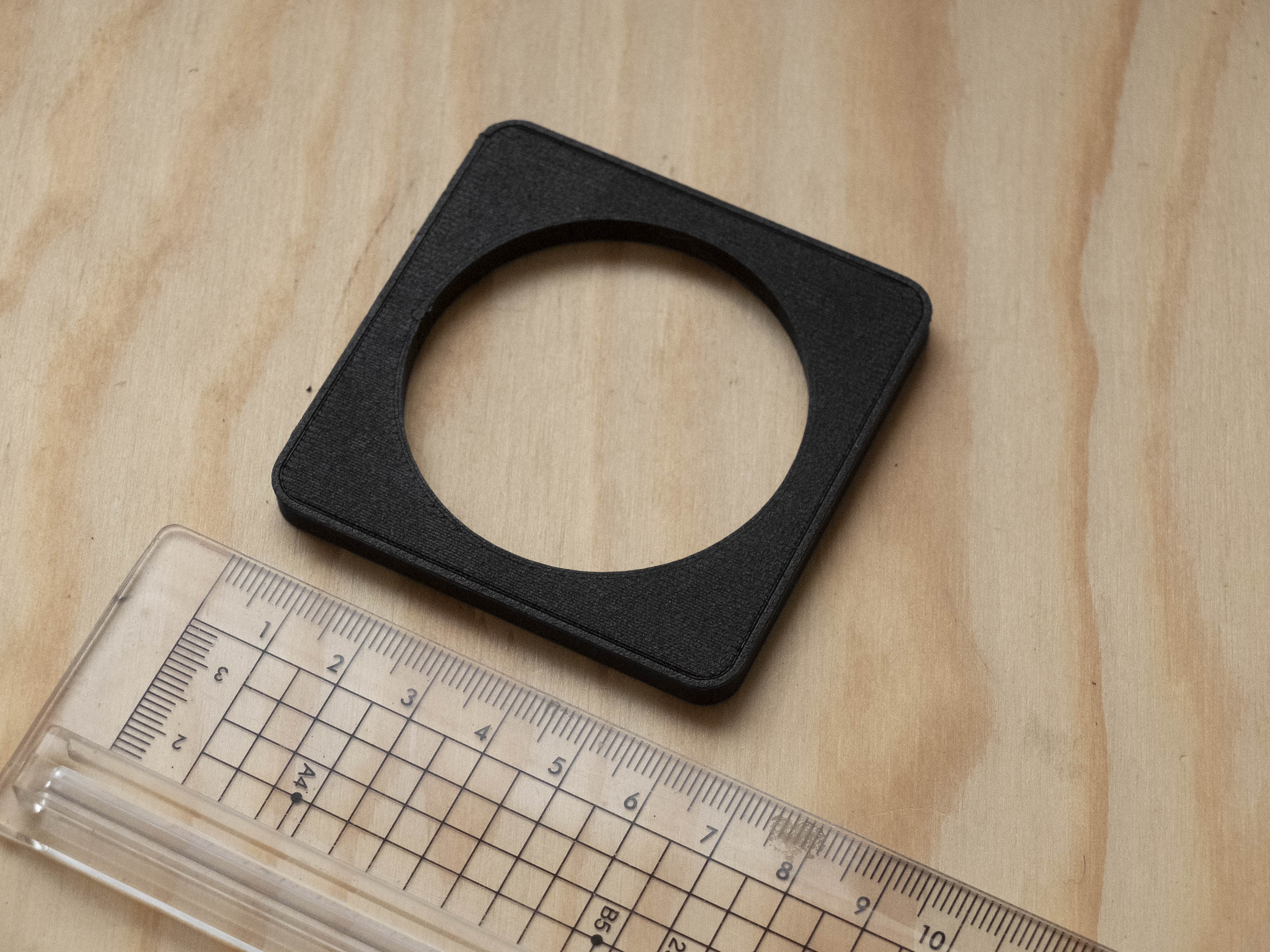 Lens board for 'Baby' Graflex 2x3, Alpax #3 hole