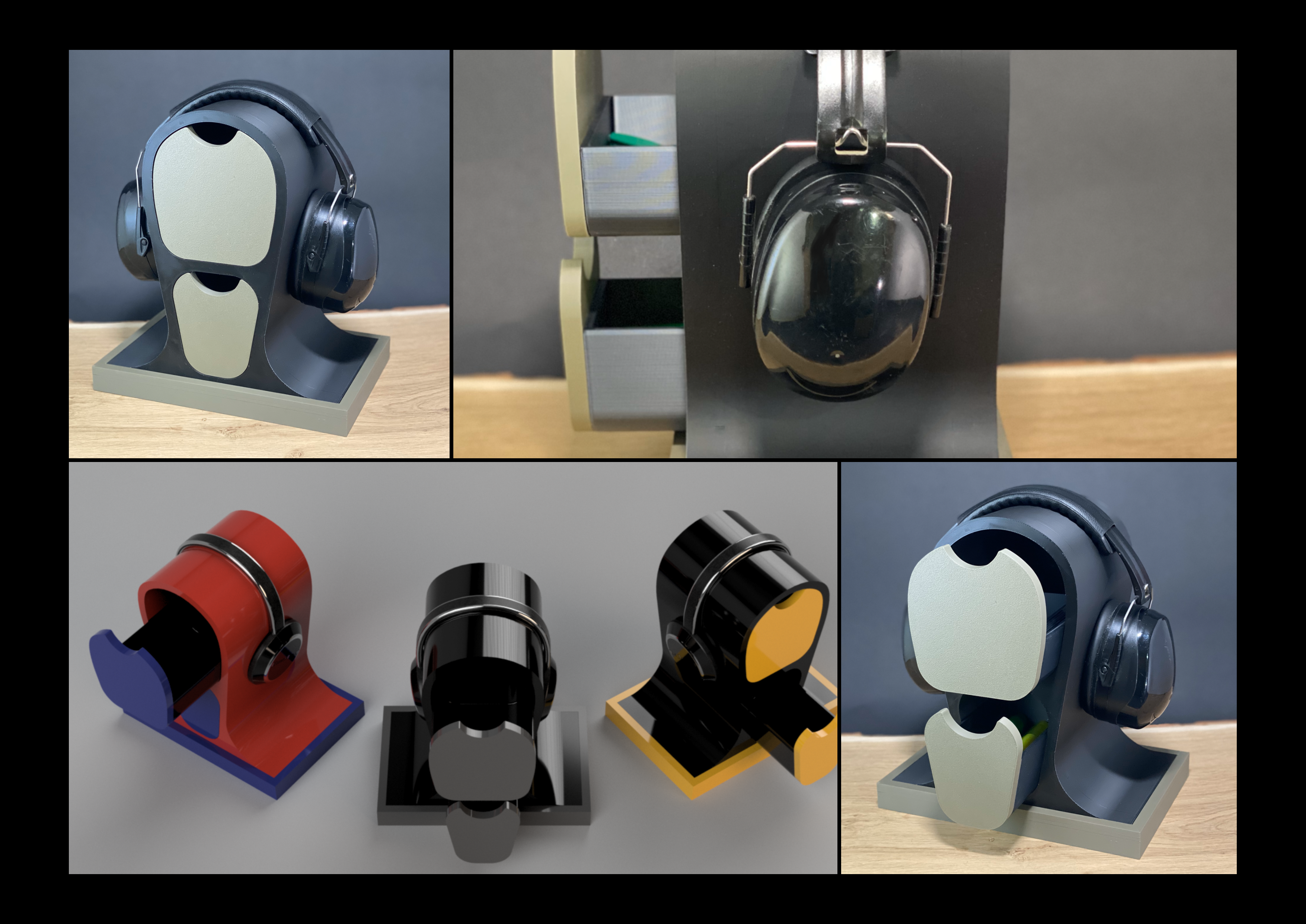 Headphone Stand with Drawers