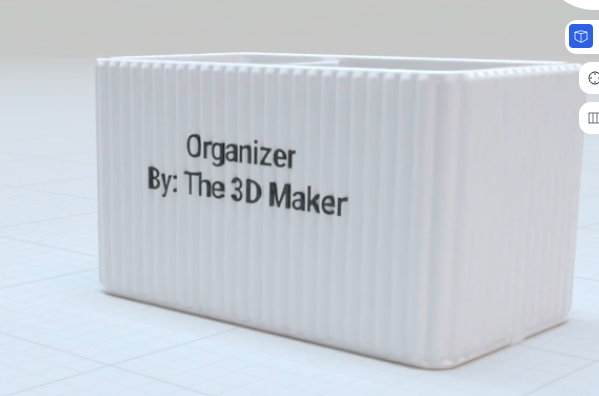 Organizer With Ribbed Pattern