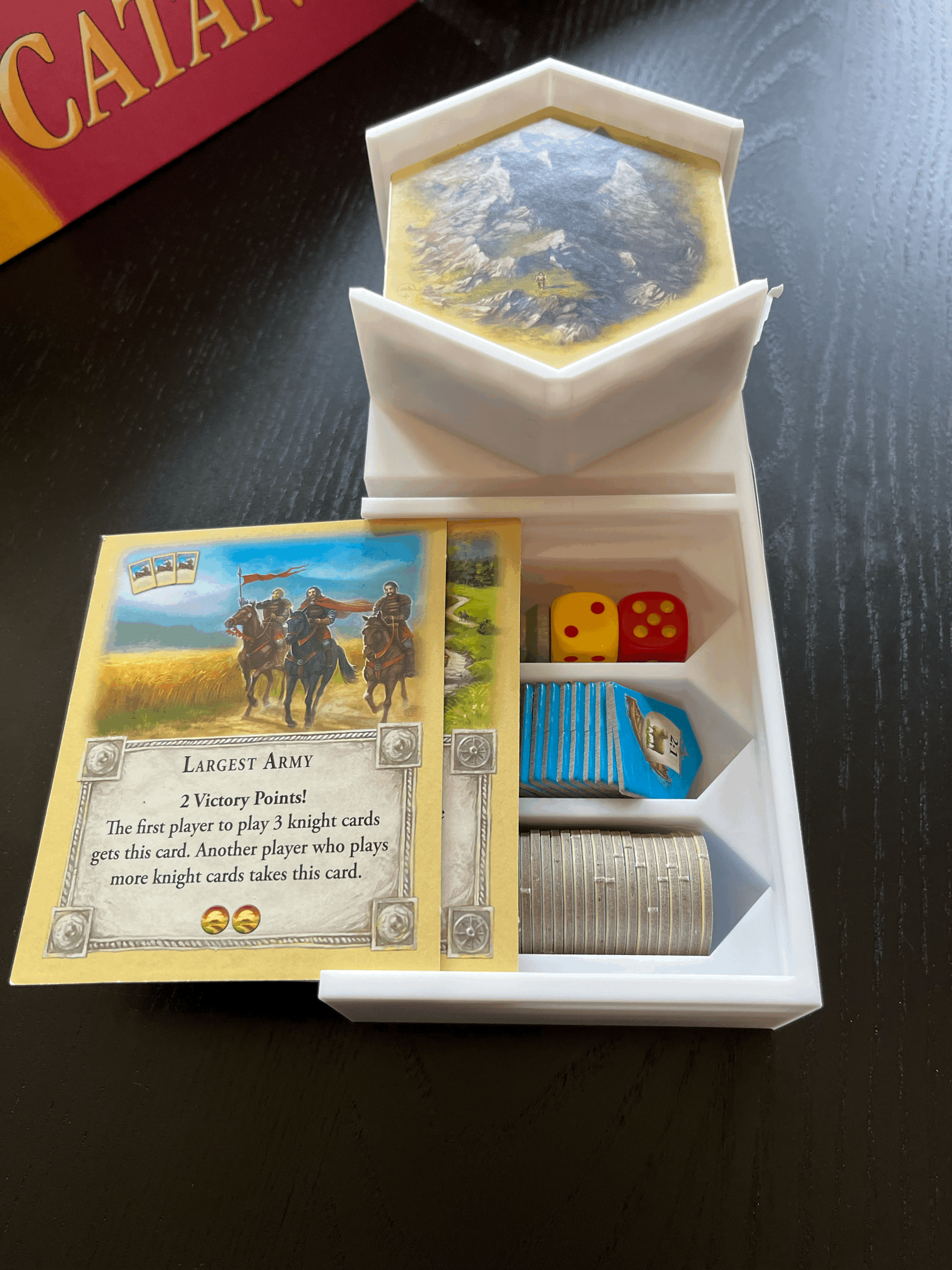 Catan Hex and Parts holder