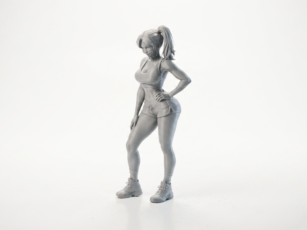 Athletic Woman Figurine Female Character 3D Printable