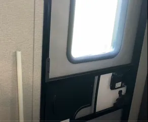 RV Screen Door Handle Installation Jig and support channels.