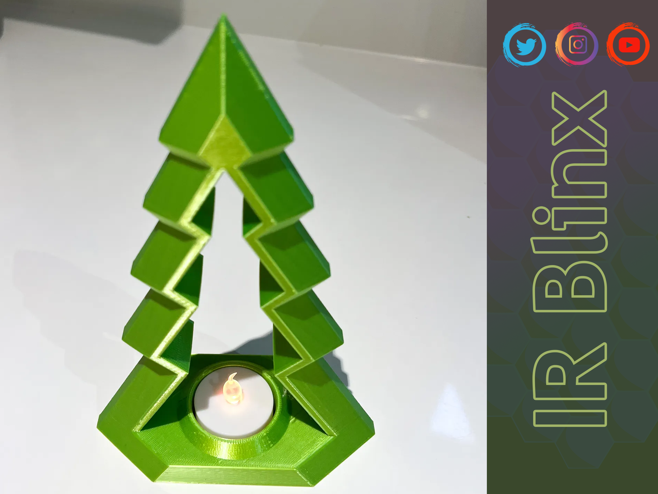 Modern Xmas Tree 2021 - Tealight Holder