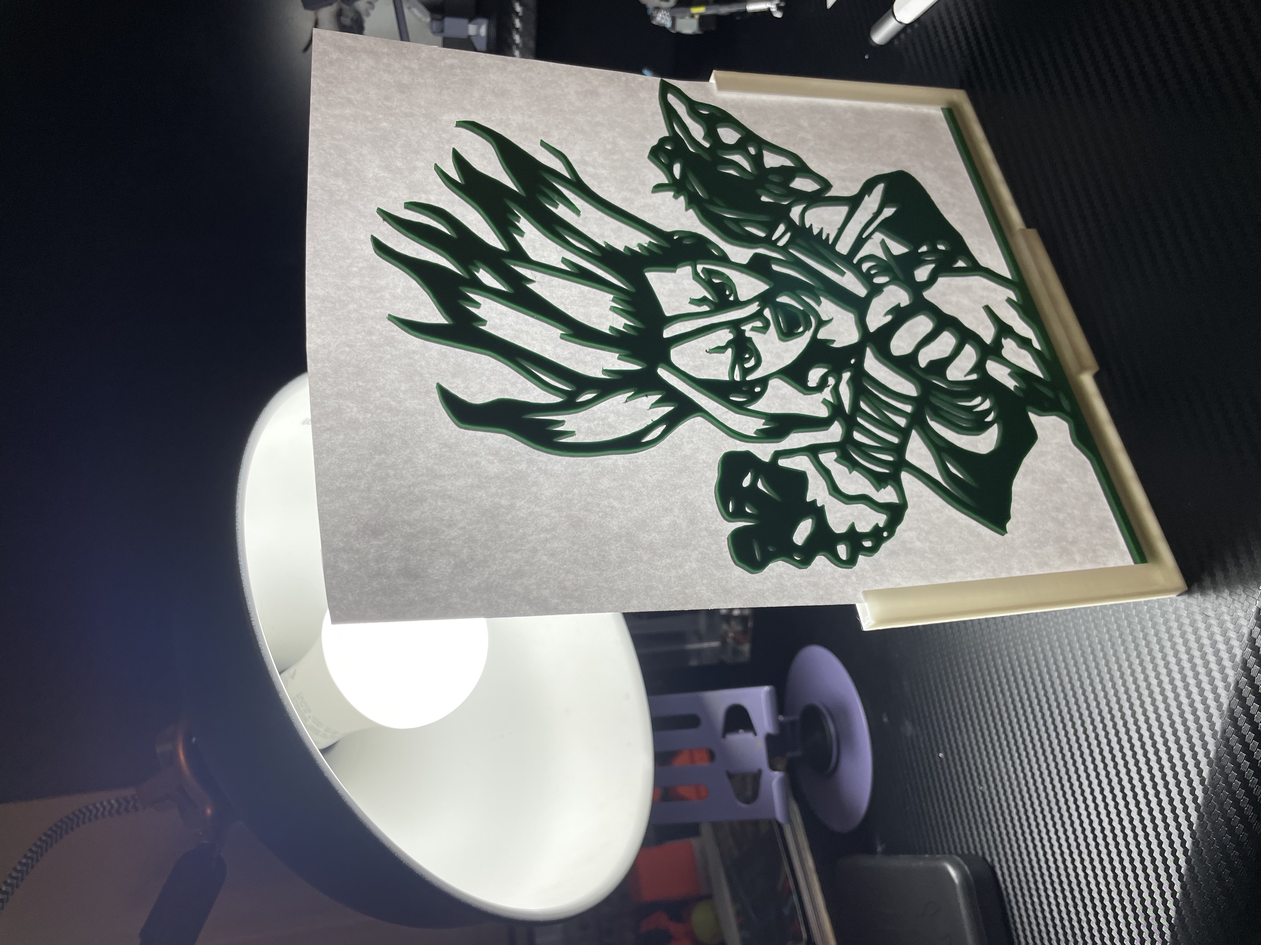2D art frame lamp