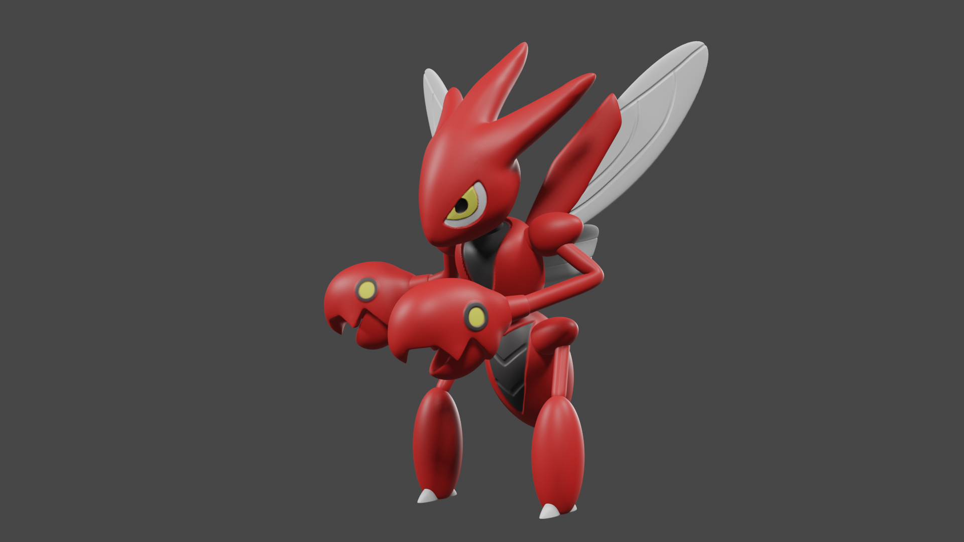 Pokemon inspired, Scizor, Tabletop DnD miniature