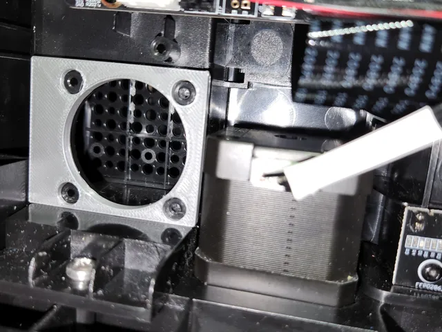 FlashForge Adventurer 5M lower rear fan spacer- to fit a standard 40x20mm fan to non Pro model for filtering.