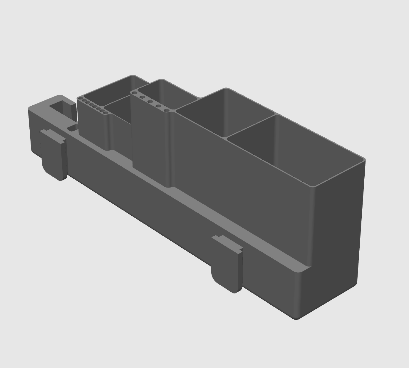 Miniatura 2 do modelo 3D Shelf Tool holder for AMS Riser V2 or similar, i inserted some compartments to contain everything needed to clean our printed objects