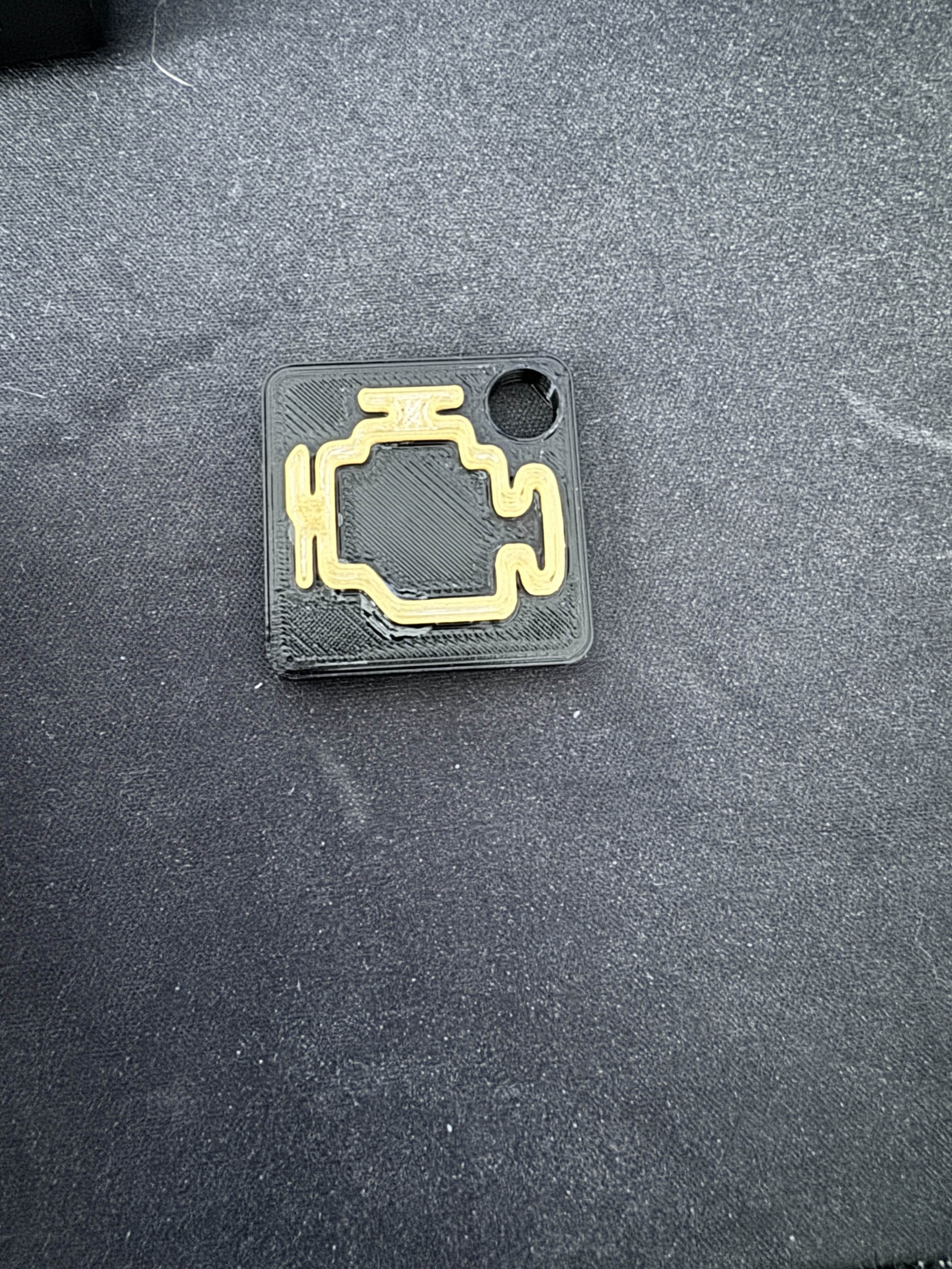 Check engine keychain 3D model thumbnail