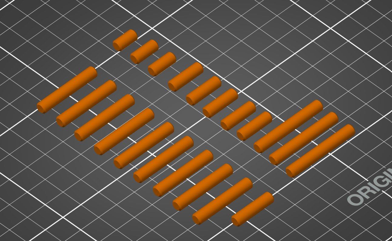 Set of dowels for Rocco's Vault with Pin Tumbler Lock 3D model thumbnail