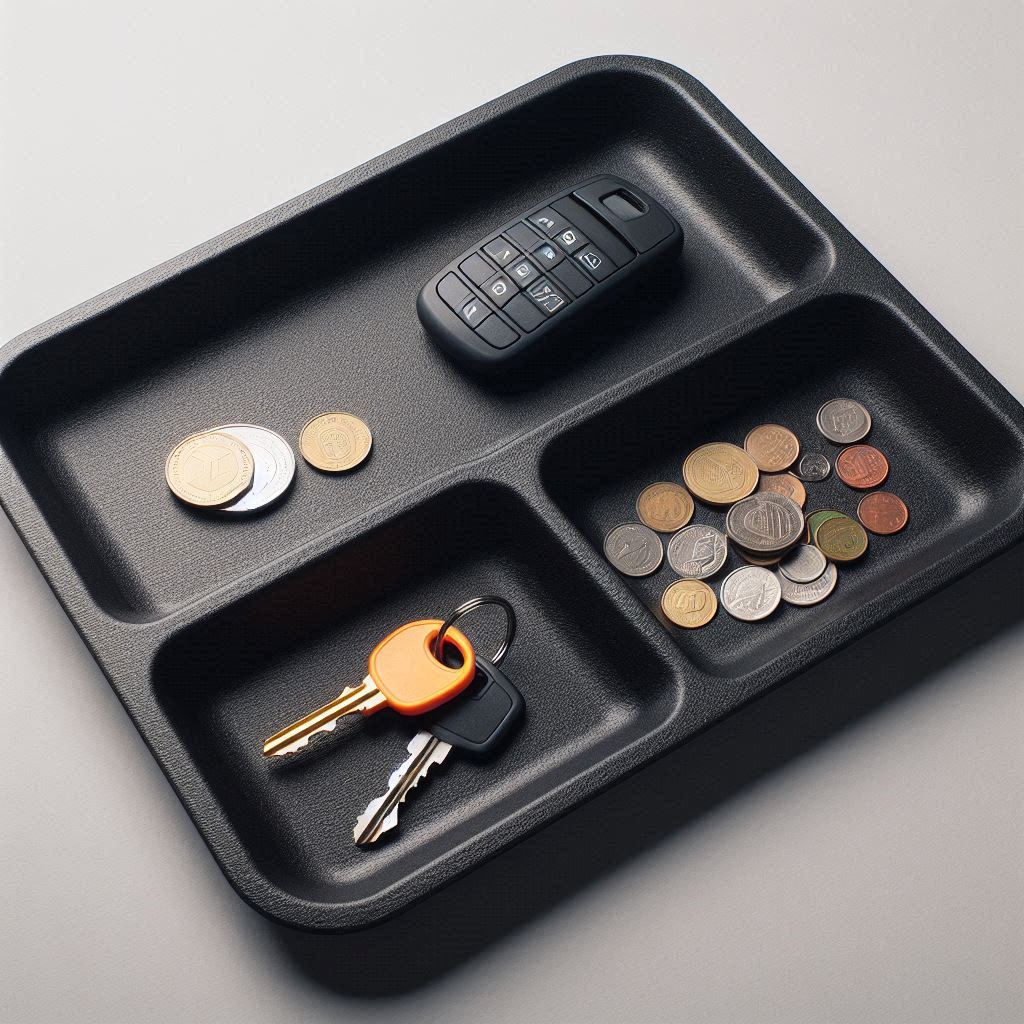 Modern Key and Coincatcher Tray 3D model thumbnail