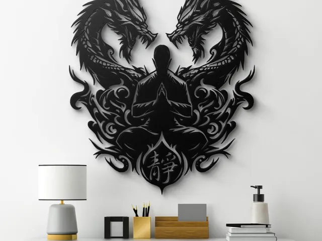 Zen Dragon Meditation Wall Art
