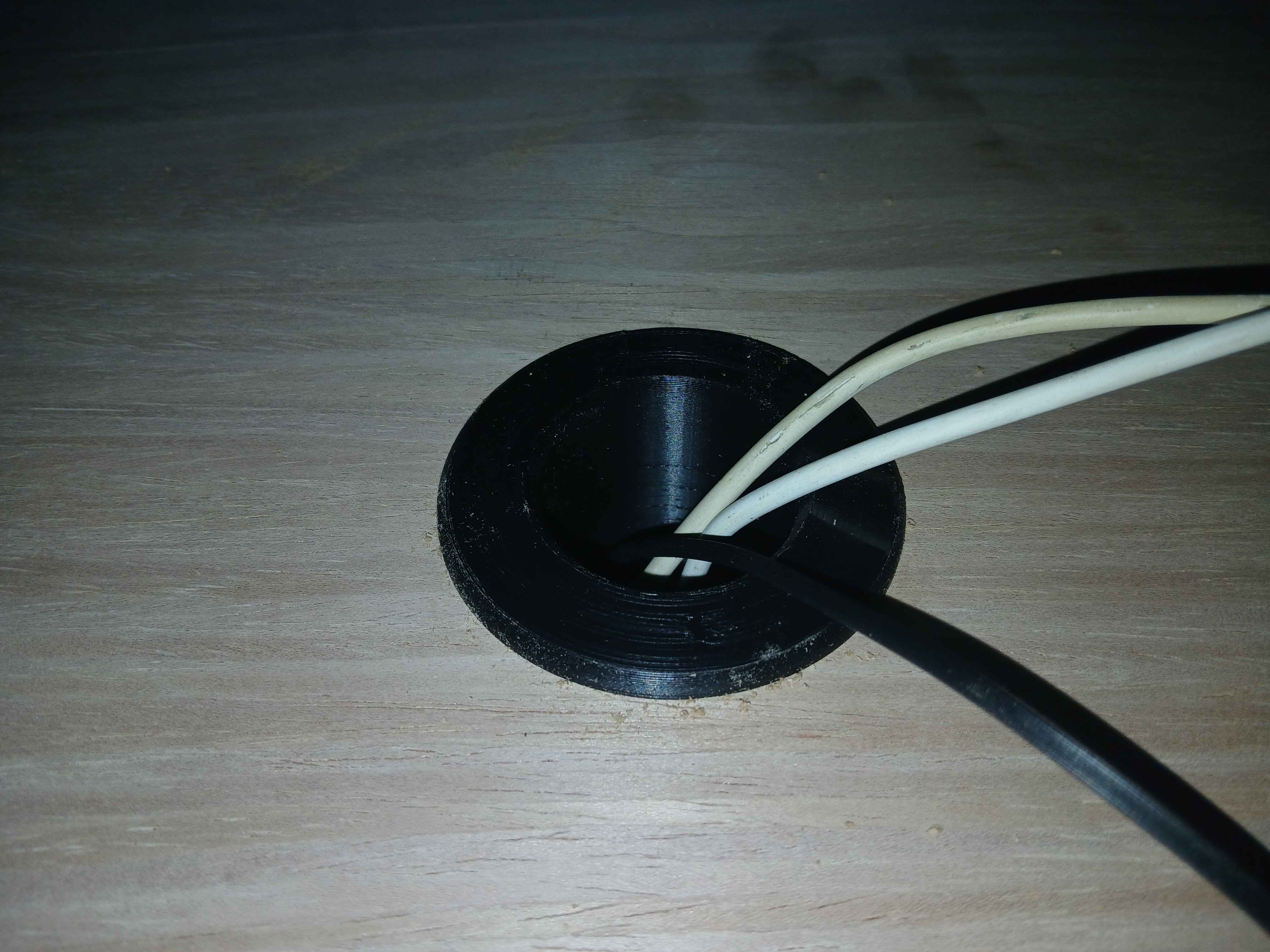 Reinforced 2 inch Desk Cable Grommet for Hollow-Core Doors with 36mm Pass-Through Hole