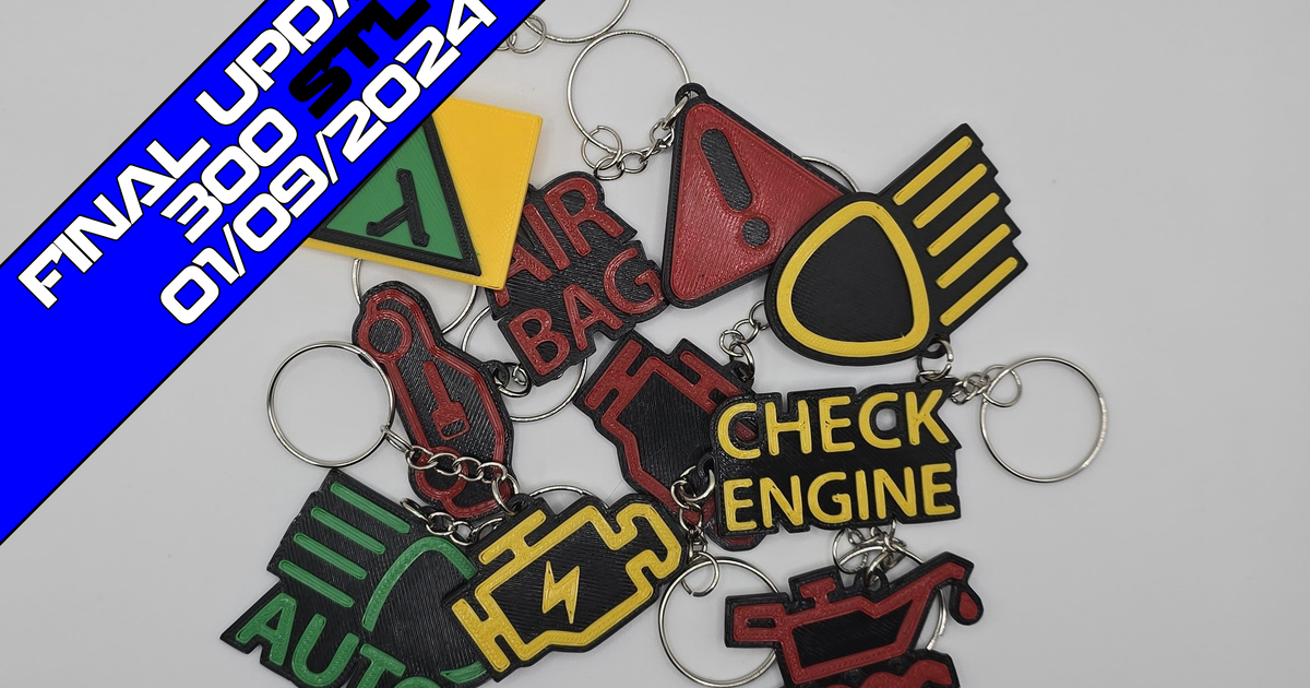FINAL 300 Car Dashboard Symbols Keychains - MASTER COLLECTION by FC2M3D ...