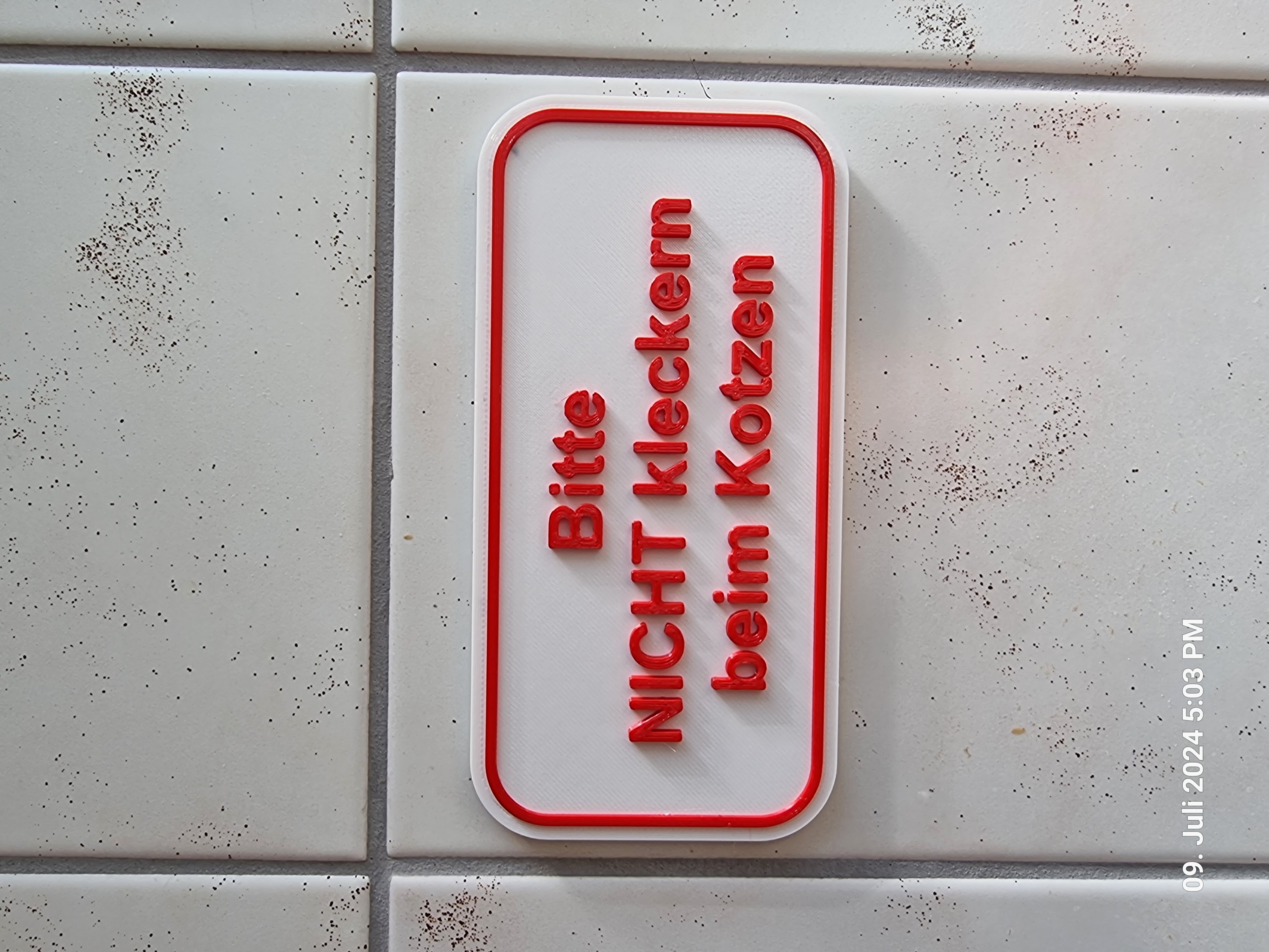 Bitte NICHT kleckern beim Kotzen