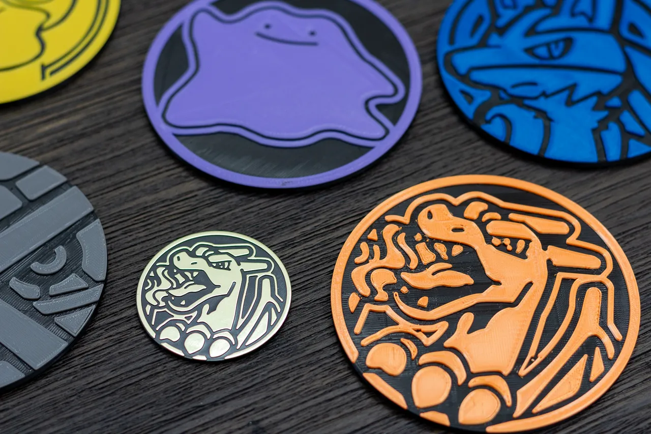 Pokemon Coasters Vol. 1 - Charizard, Lucario, Psyduck, Ditto, Metagross by  AlexT | Download free STL model | Printables.com