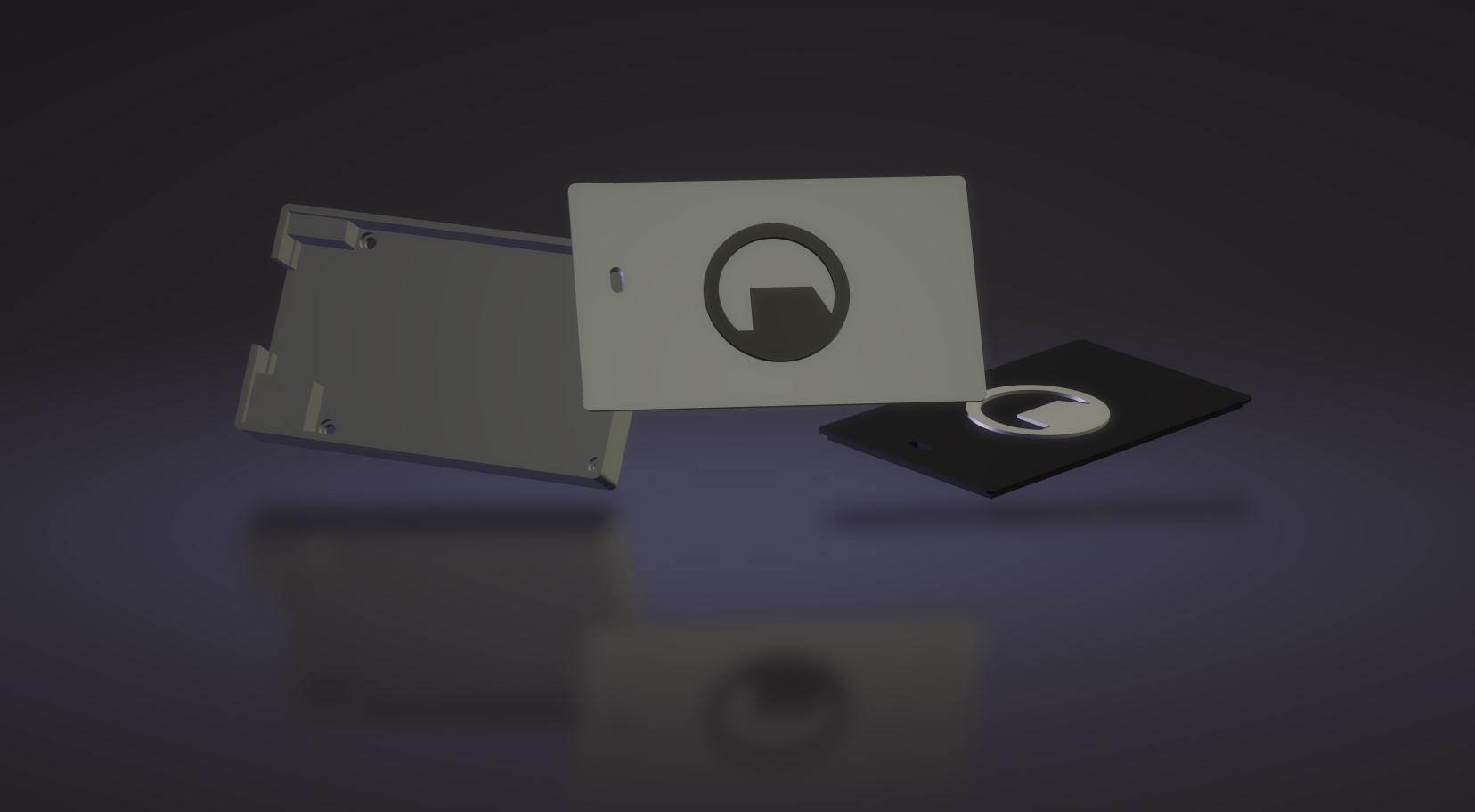 SSD/HDD "2.5" case for cheap china USB-SATA adapter - With Black Mesa logo
