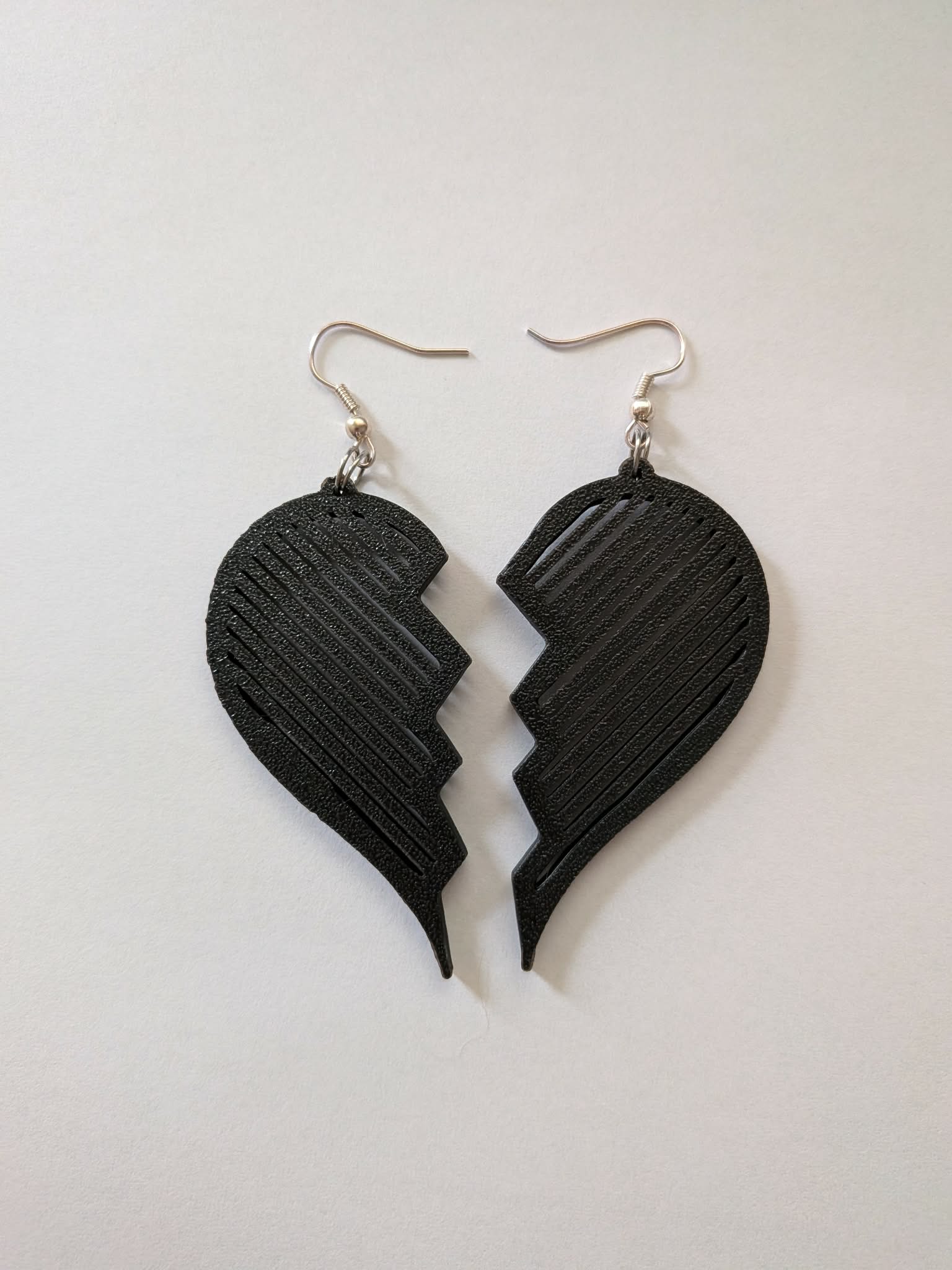 Simple abstract heart earrings