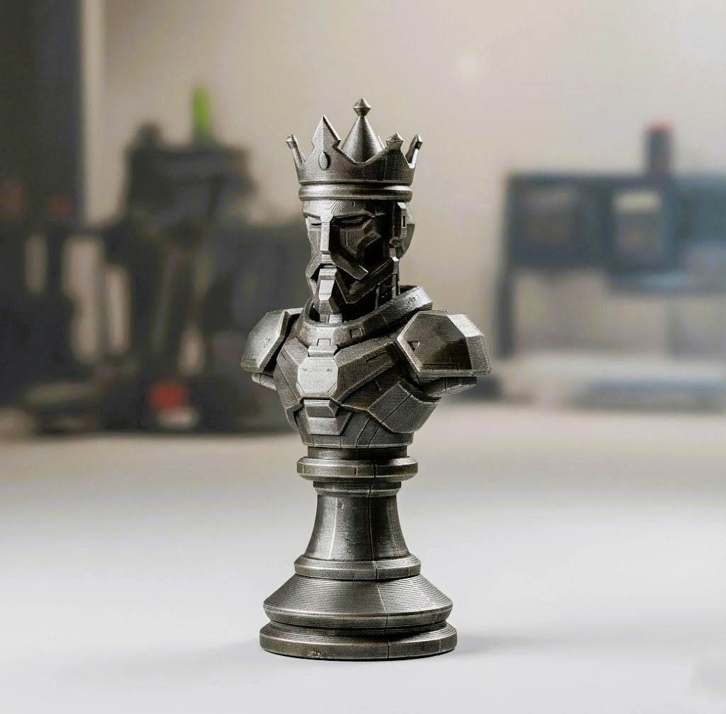 King - Futuristic Robotic Chess Piece