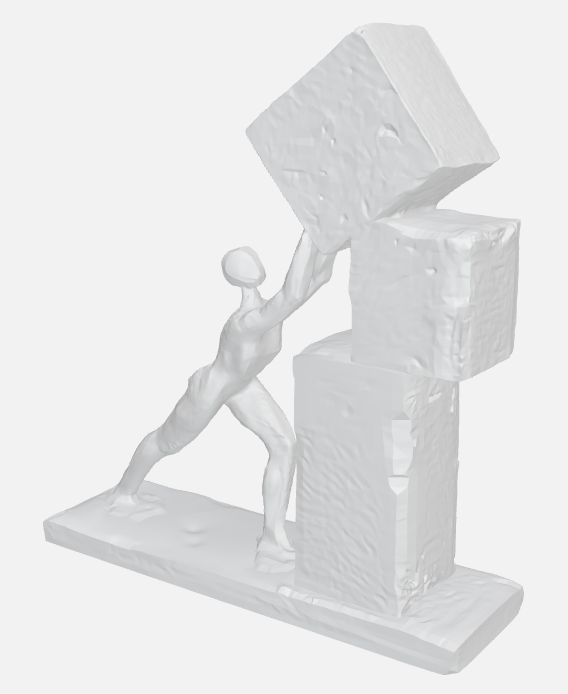 Falling stone statue — miniatura 3