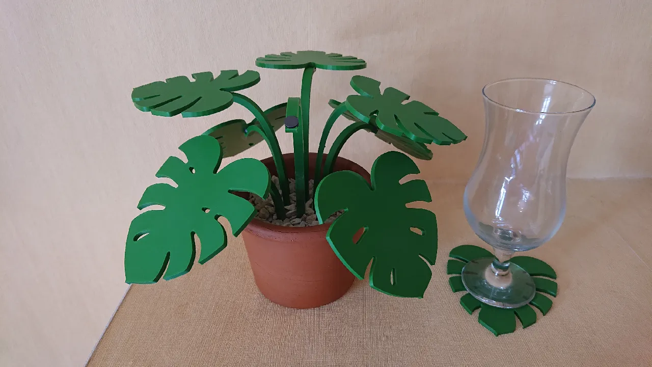 Monstera coaster plant by Cosmic_Cupcake | Download free STL model |  Printables.com