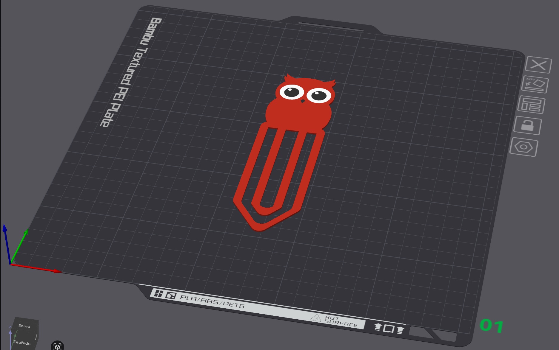 Miniatura 2 do modelo 3D Owl Bookmark