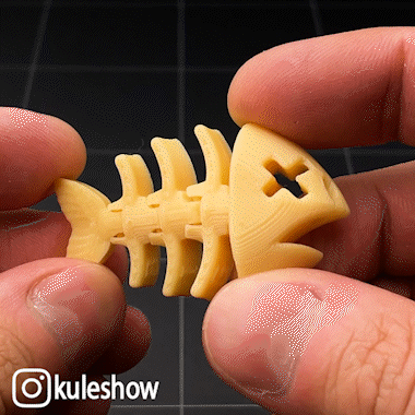 Miniatura 2 do modelo 3D Flexi Fish Bone keychain