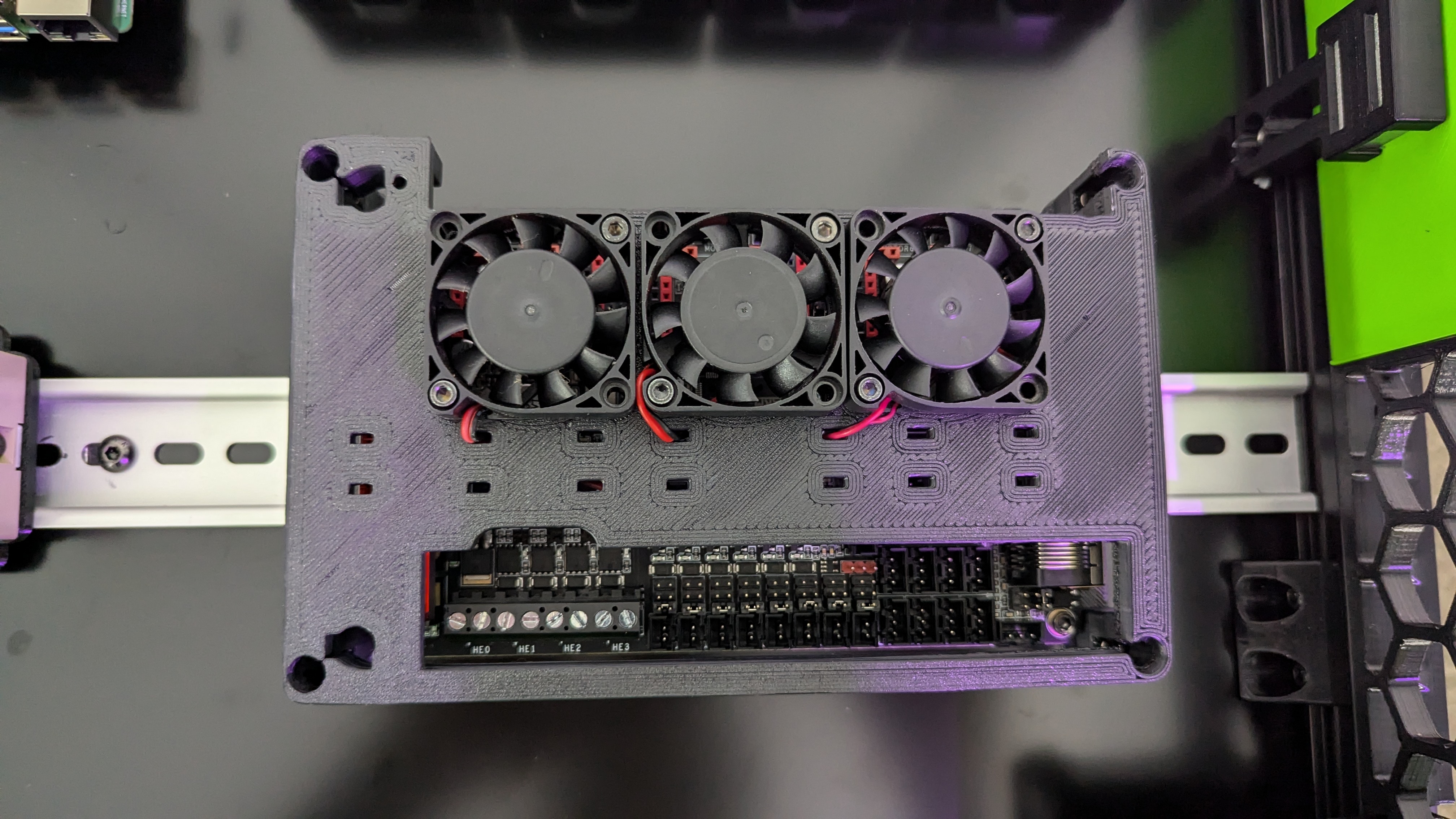 BTT octopus din rail mount with fan cover