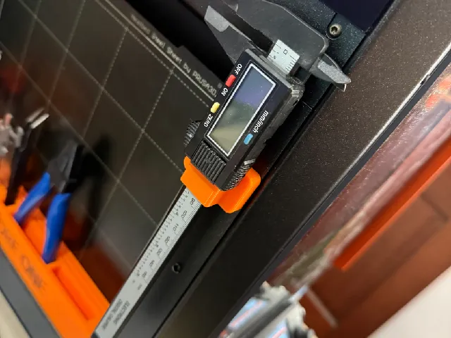 Digital Caliper Mount (with holes for magnets)