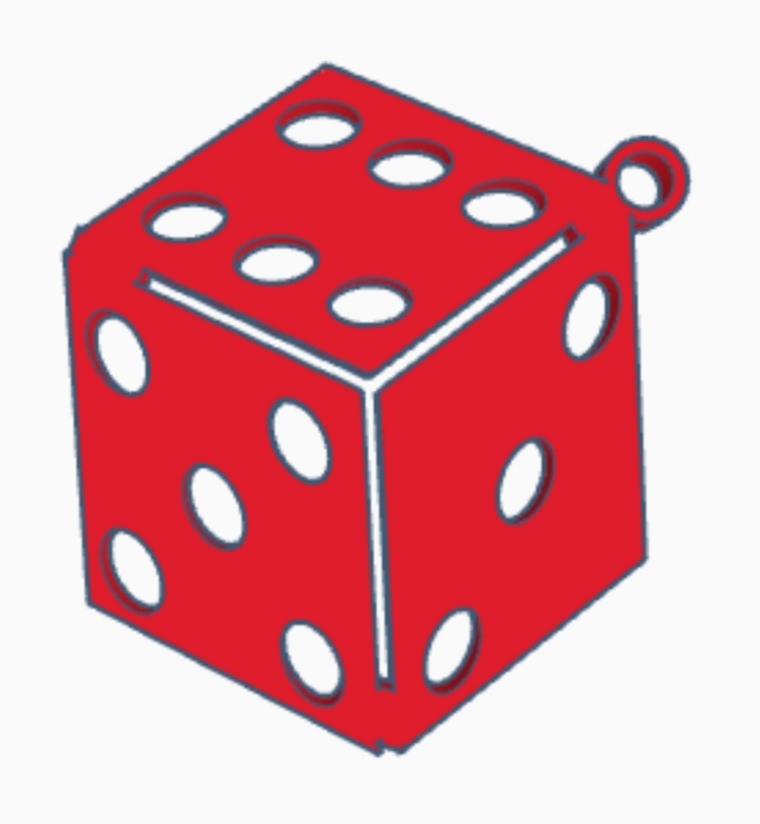 Dice keychain