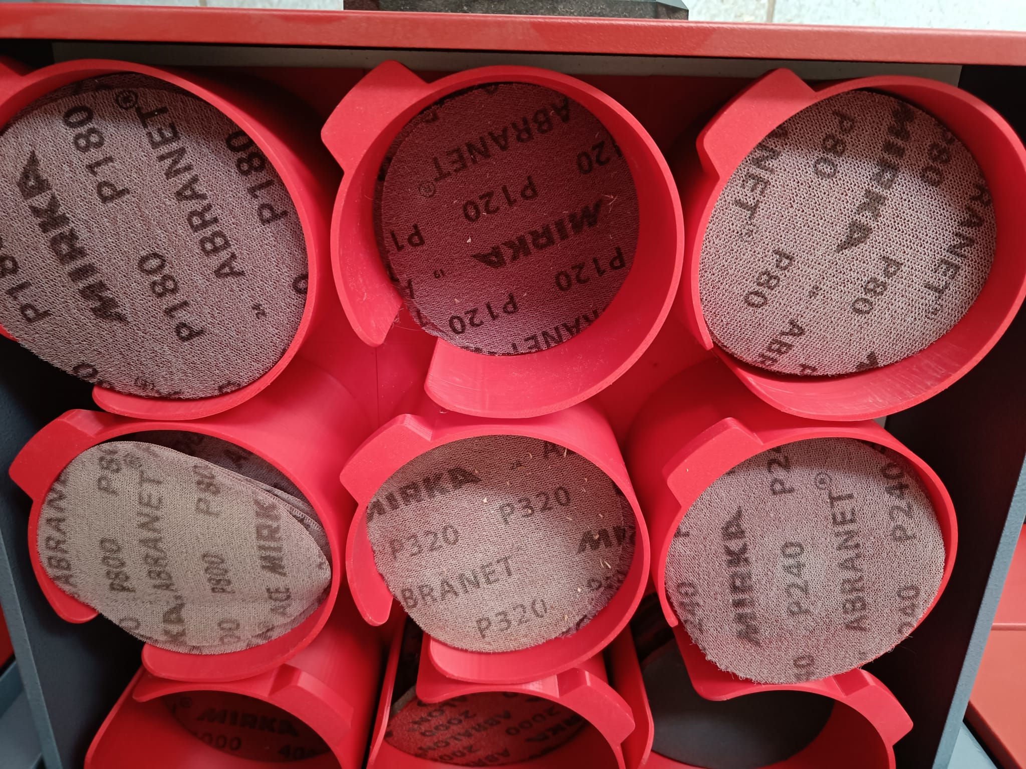 Aufbewahrung  Schleifgitter/Sandpaper 125mm