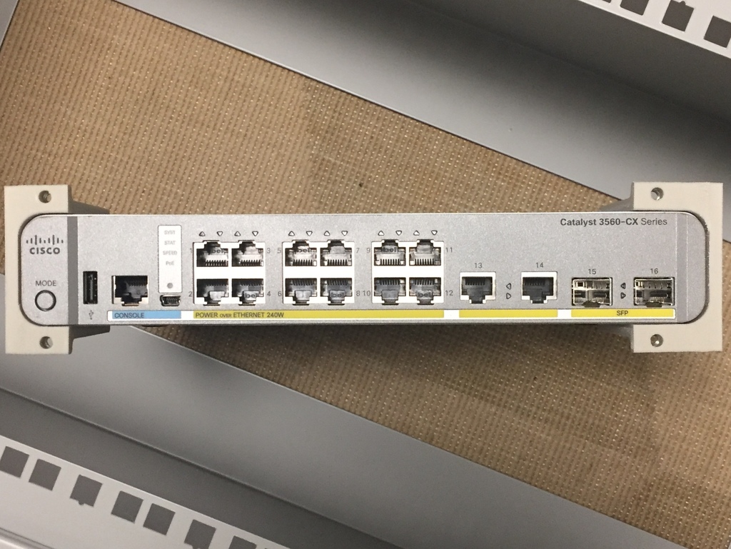 Cisco Catalyst desktop switch mount for 10 inch rack