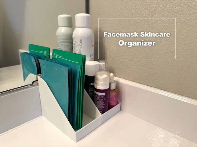 Facemask skincare organizer