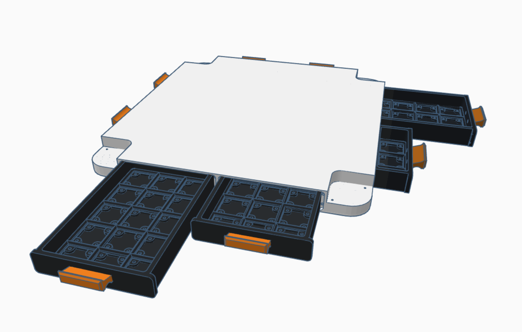 Hula Platform with gridfinity drawers for Snapmaker U1