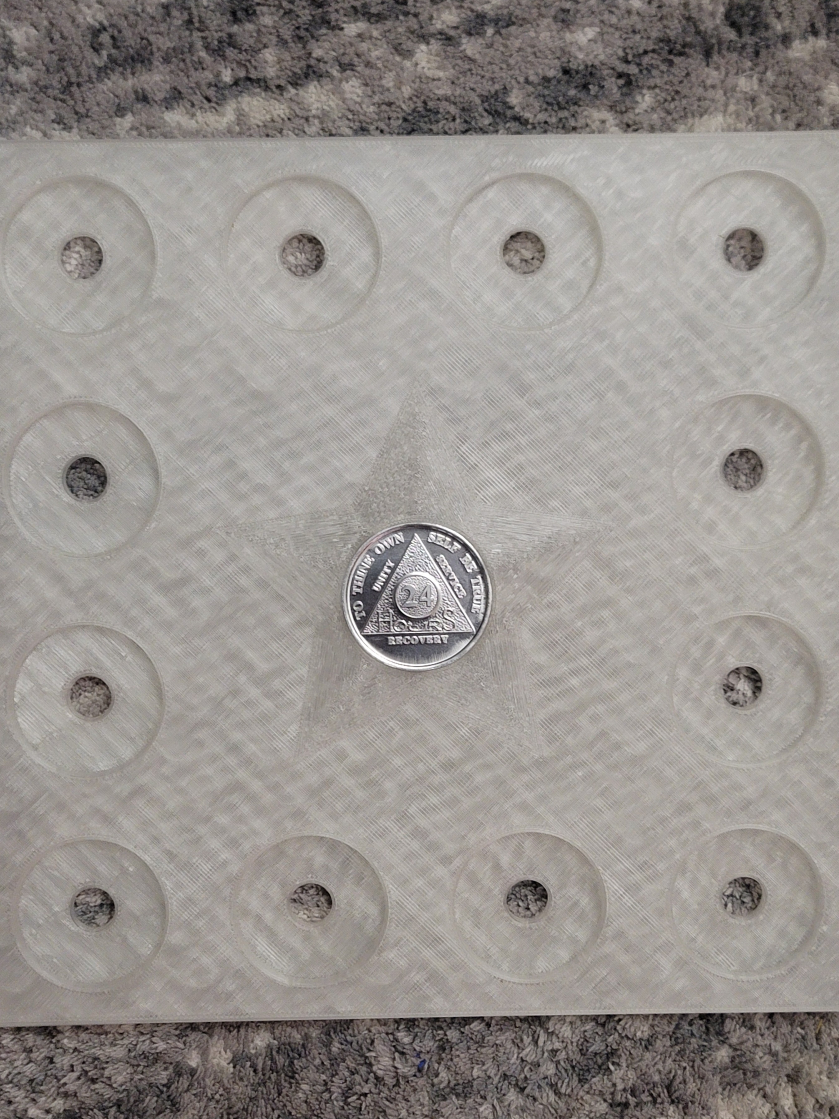 Alcoholics Anonymous Coin Collection Display