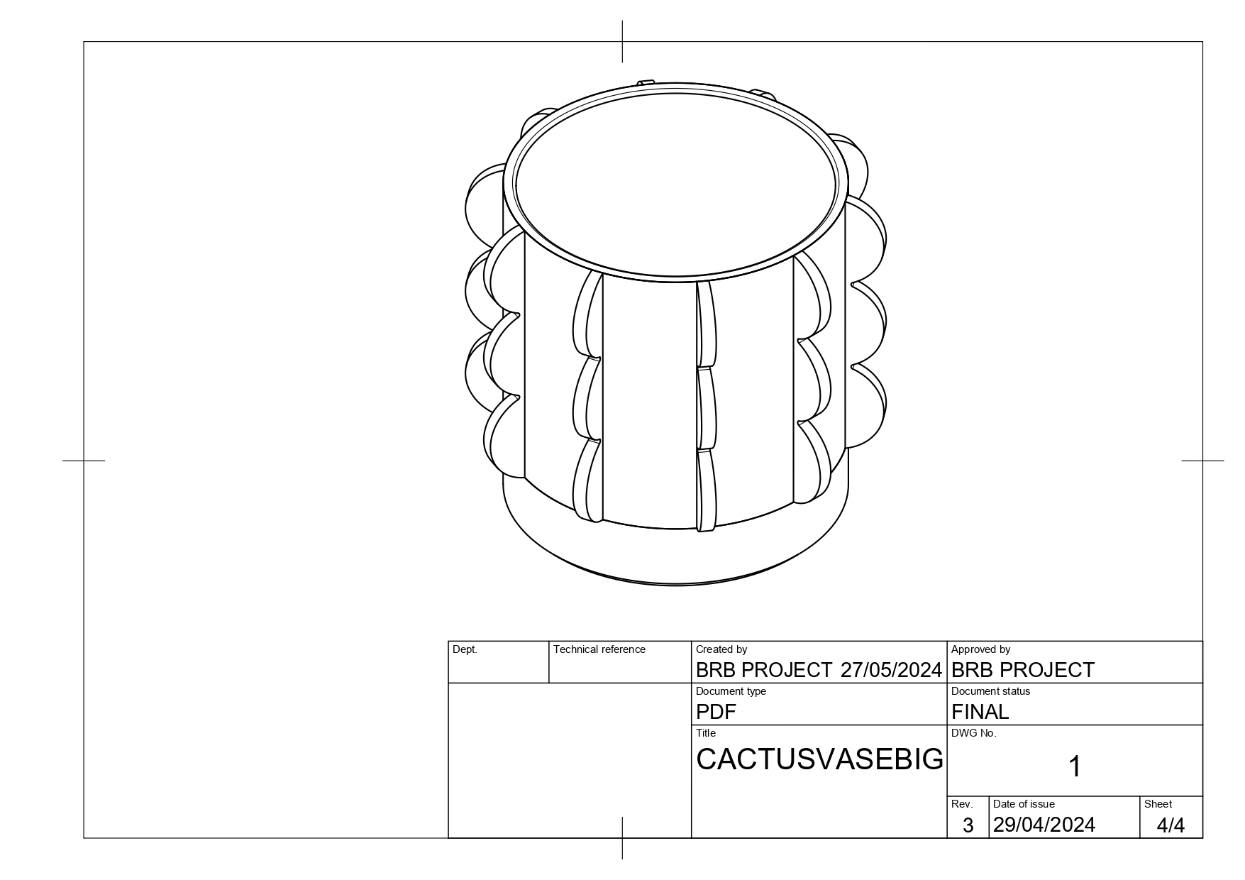 Miniatura 18 do modelo 3D Cactus Vase / Planter
