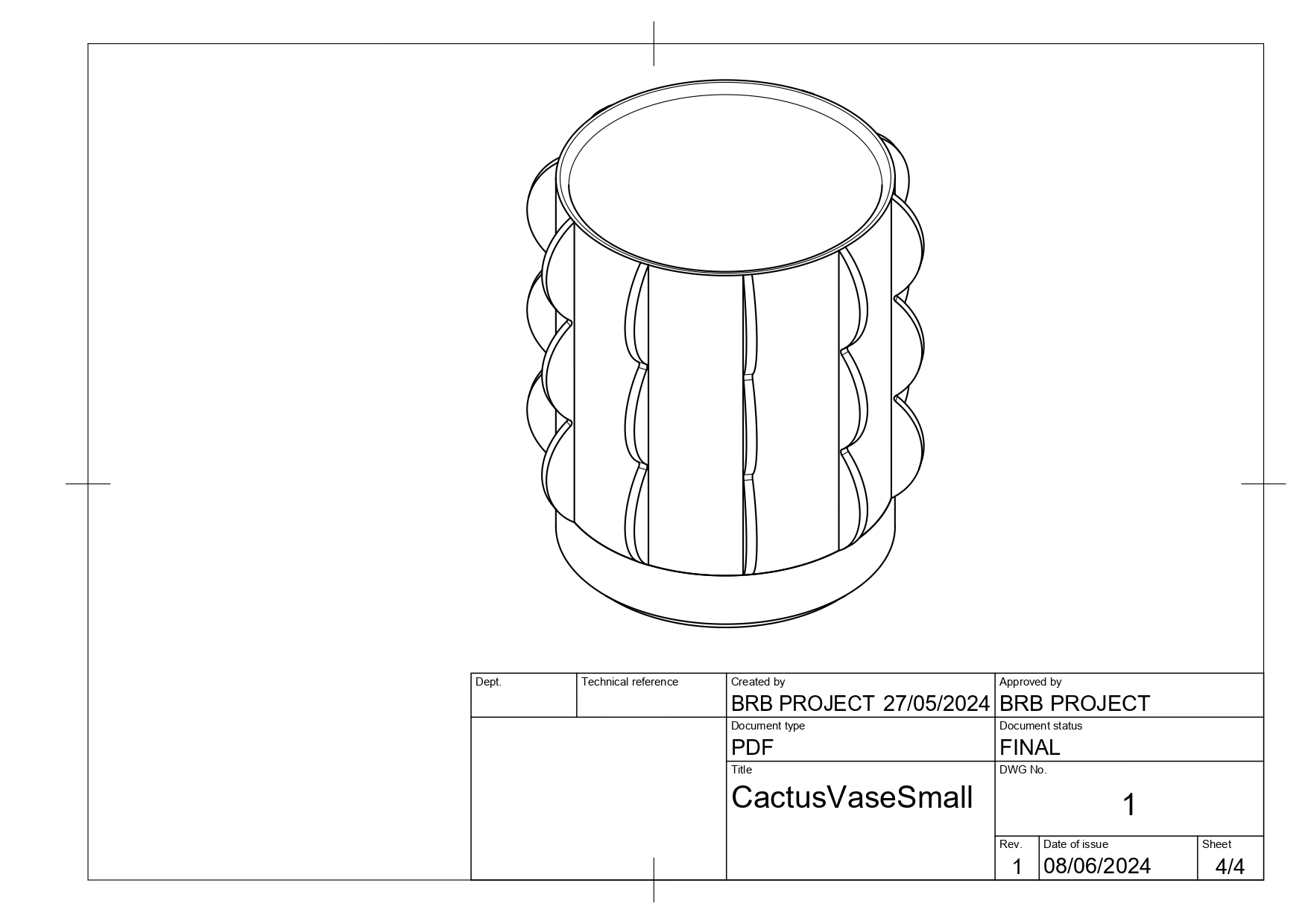 Miniatura 16 do modelo 3D Cactus Vase / Planter