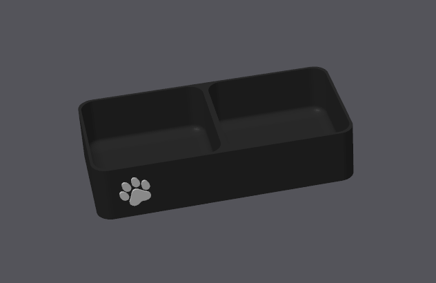 Double Bowl Cat Food & Water Dish