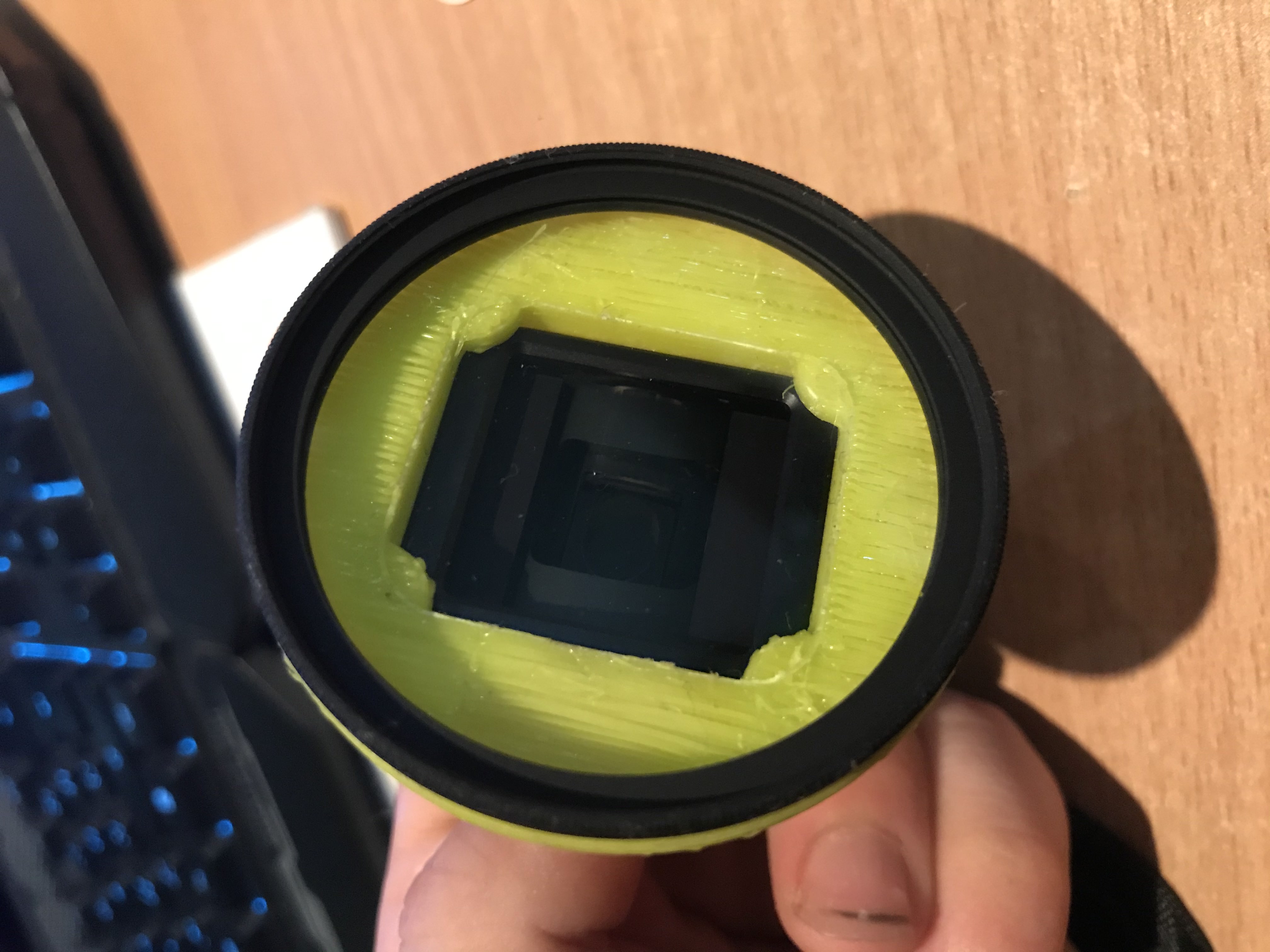 Anamorphic lens filter adapter