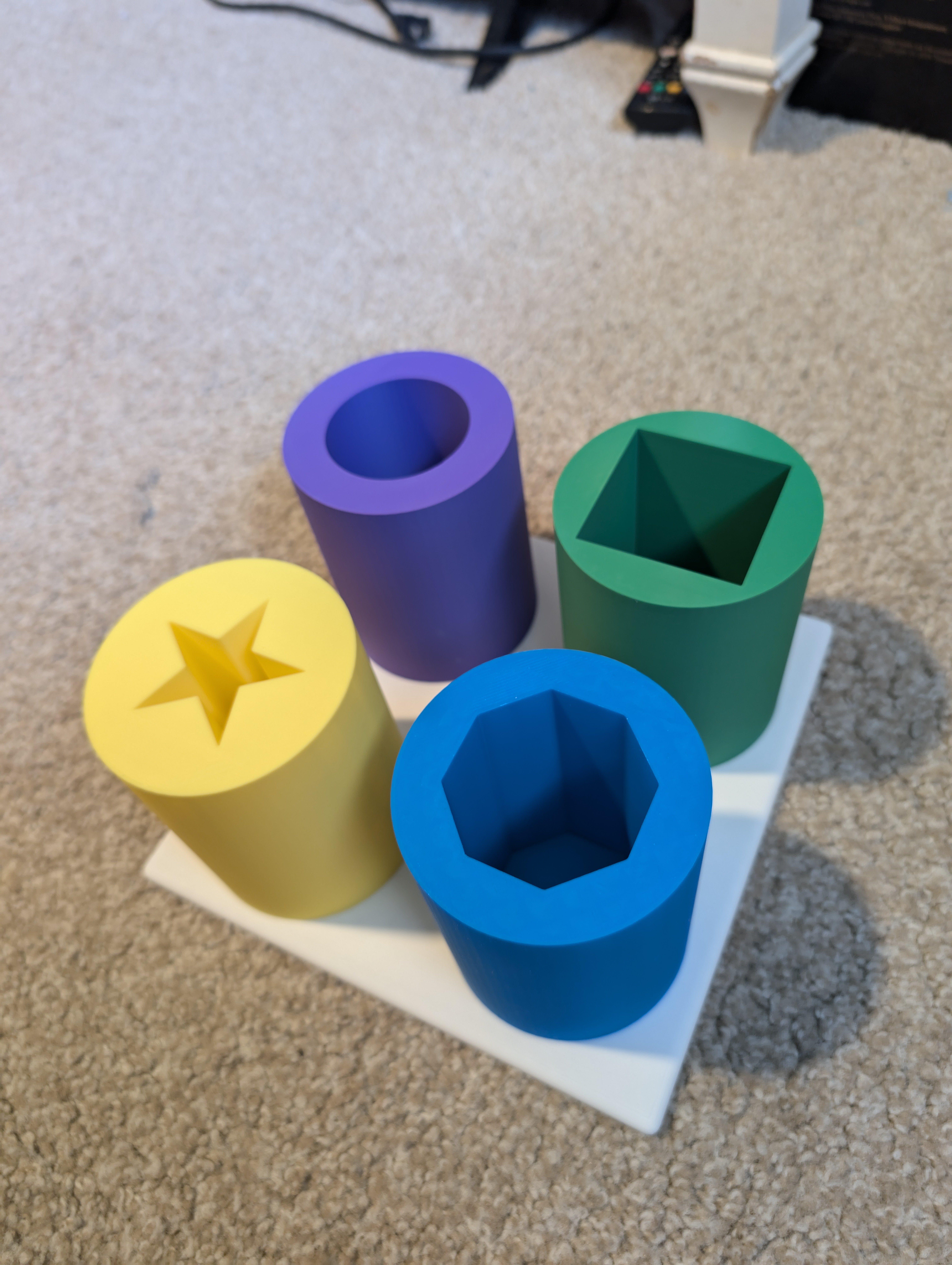 Stackable shapes, Puzzle tower, Base - Large