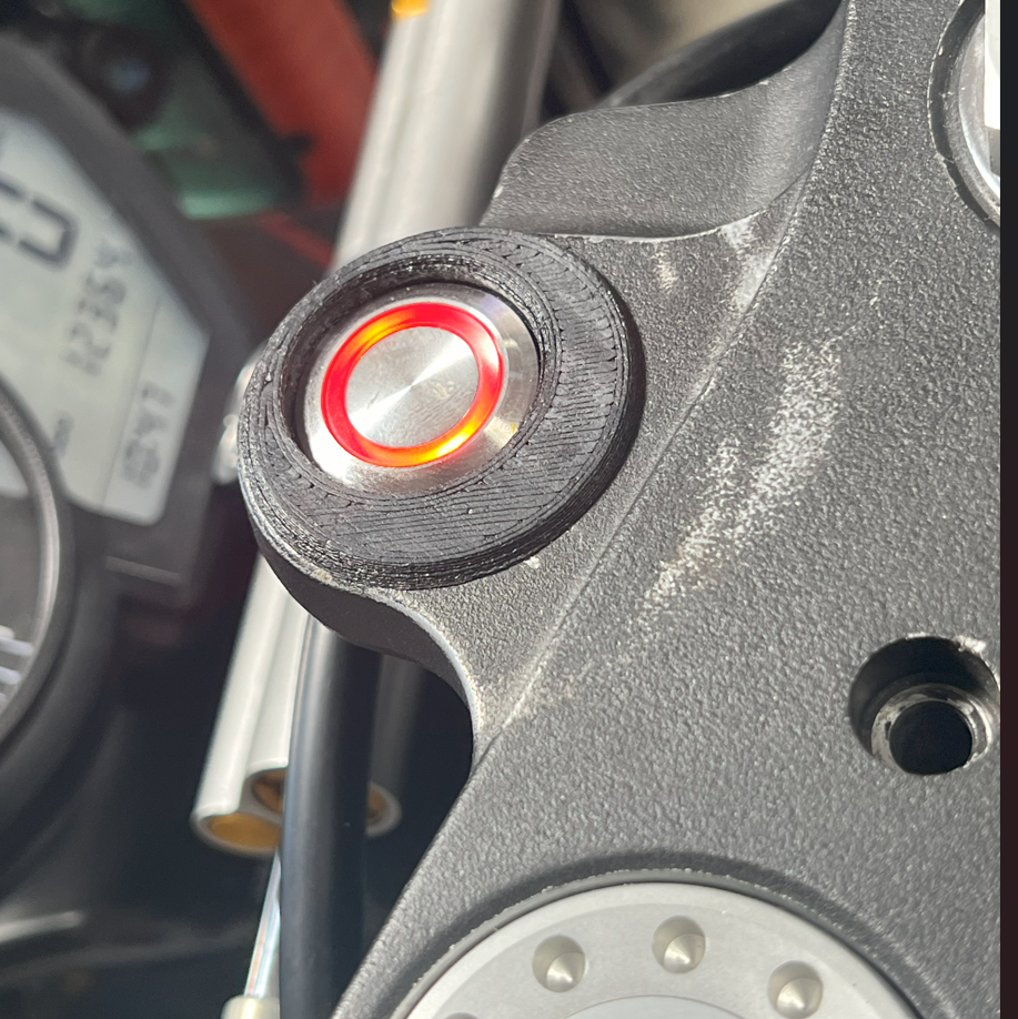 R6 Power switch mount for stock ignition hole