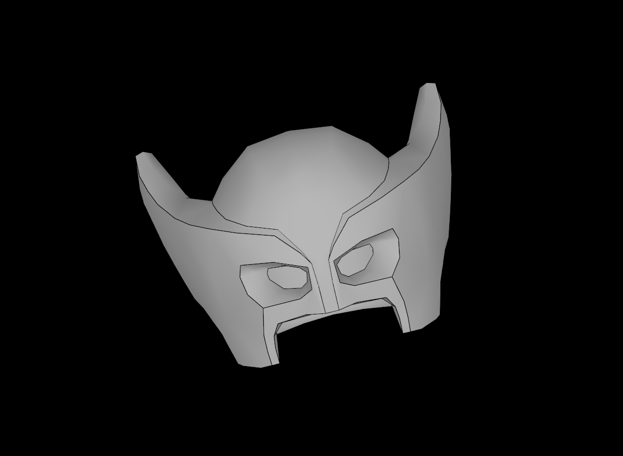Lego Compatible (17018.dat) Minifig Helmet Wolverine