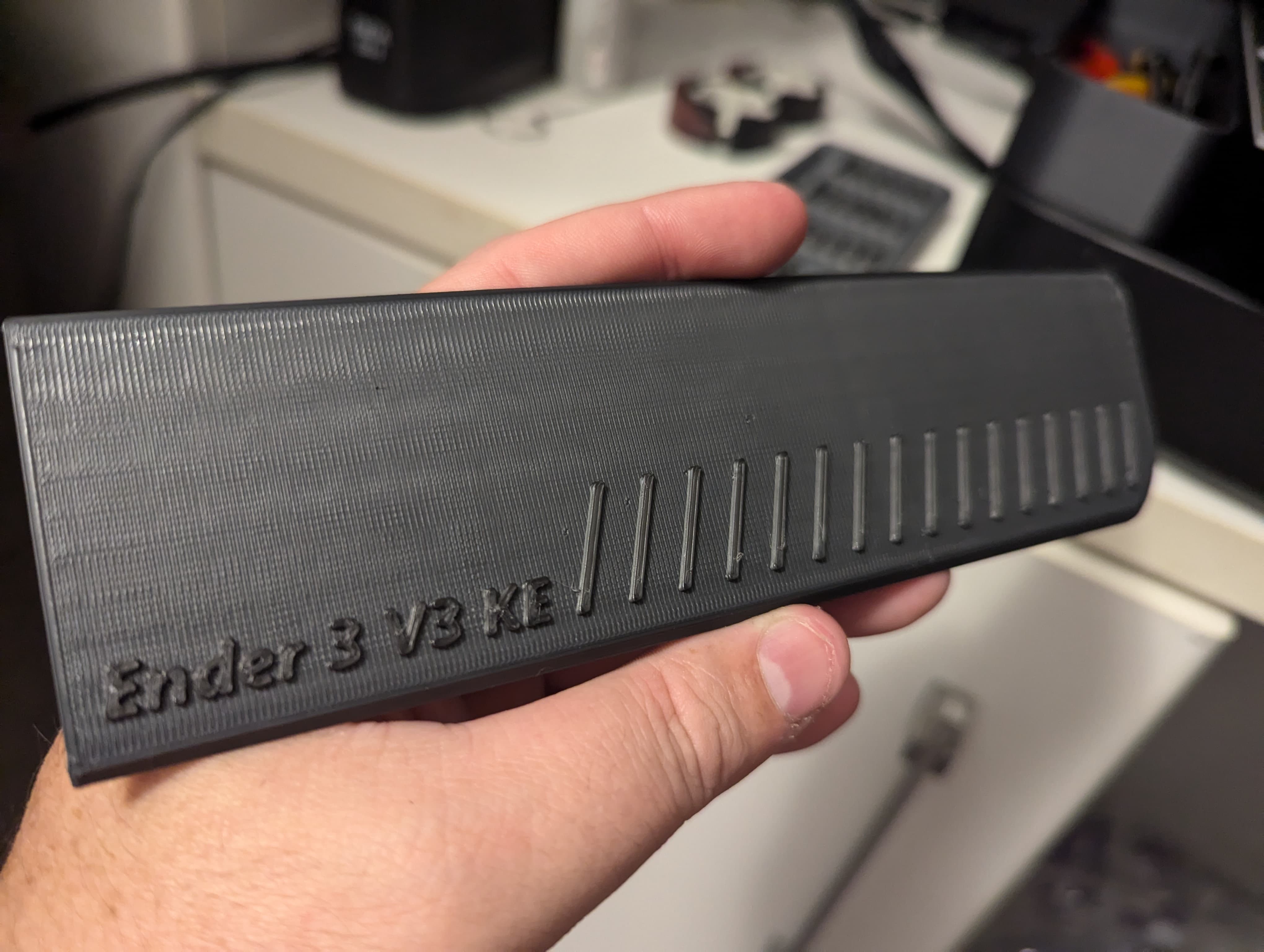 KE Branded Alternative for "Alternative Left Lid for "Ender 3 V3 SE / KE Storage Box With Sliding Lid"" 3D model thumbnail