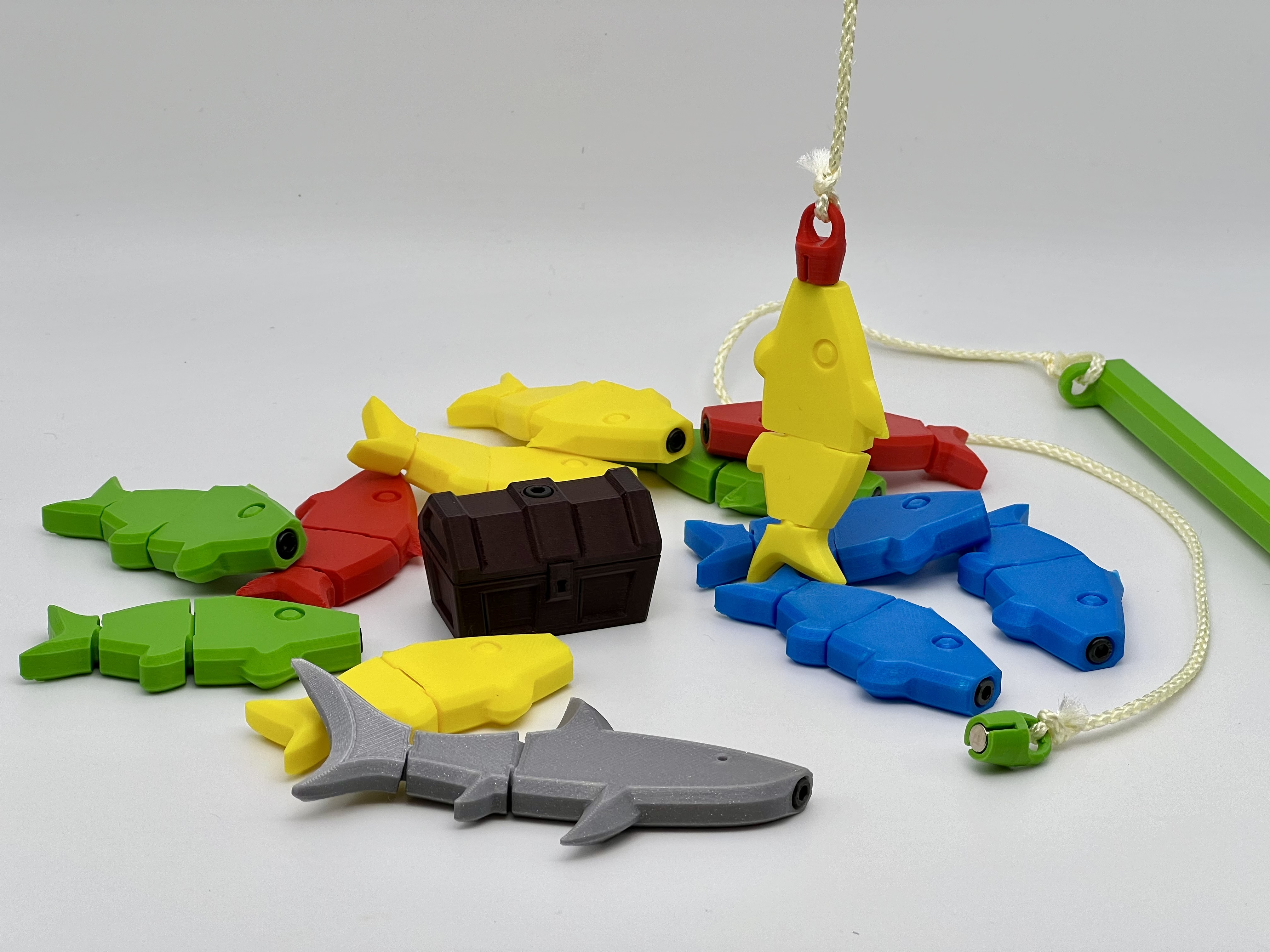 Magnetic Fishing Game with Articulated Pieces
