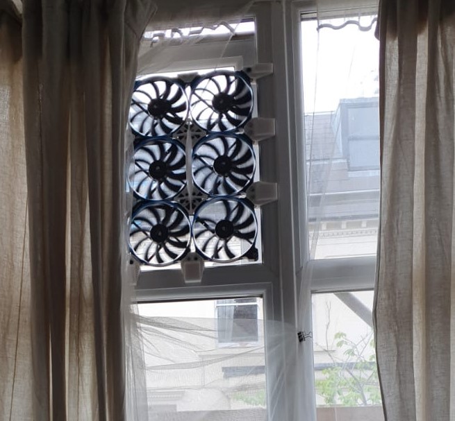 6 fan 'air conditioner' 140mm PC fans