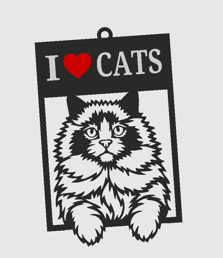 i love cats decoration by Mat3k | Download free STL model | Printables.com